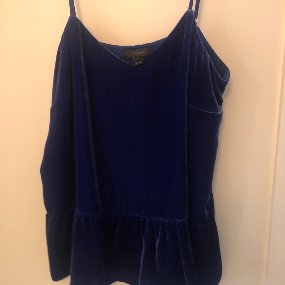 Jcrew gently used blush velvet sleeveless top